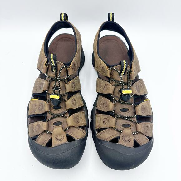 KEEN Sandals Brown Newport Fisherman Leather Hiking Outdoor 1001870 Men’s sz 13 main image 8